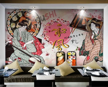 beibehang papel de parede тапети гобеленовые Индивидуални съвременната мода суши класически японски инструменти за приготвяне на храна на фона на тапети
